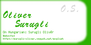 oliver surugli business card